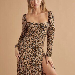 Reformation Sigmund Dress in Leopard, 6P